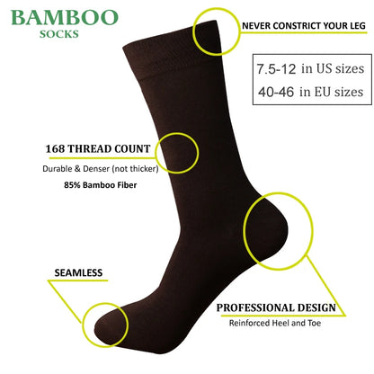 The Kensington Bamboo Socks (6-Pack) — Timeless Business Freshnes