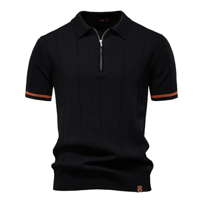 The Kensington Zip Polo — Refined Slim Fit