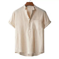 The Amalfi Henley — Breathable Linen Comfort