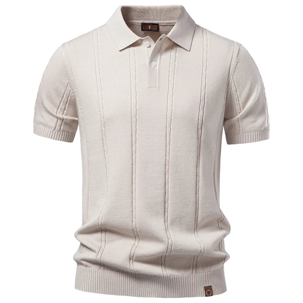 The Kensington Stripe Polo — Breathable Summer Fit
