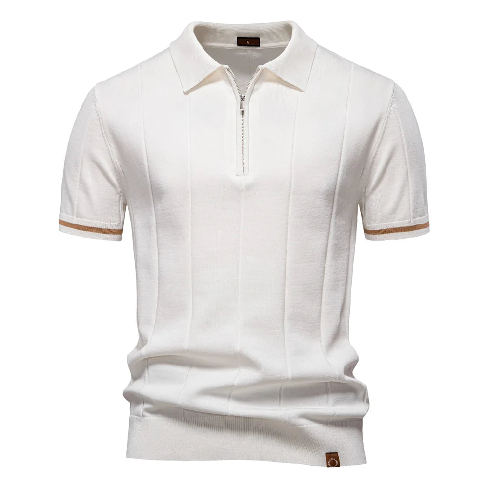 The Kensington Zip Polo — Refined Slim Fit