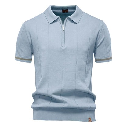 The Kensington Zip Polo — Refined Slim Fit