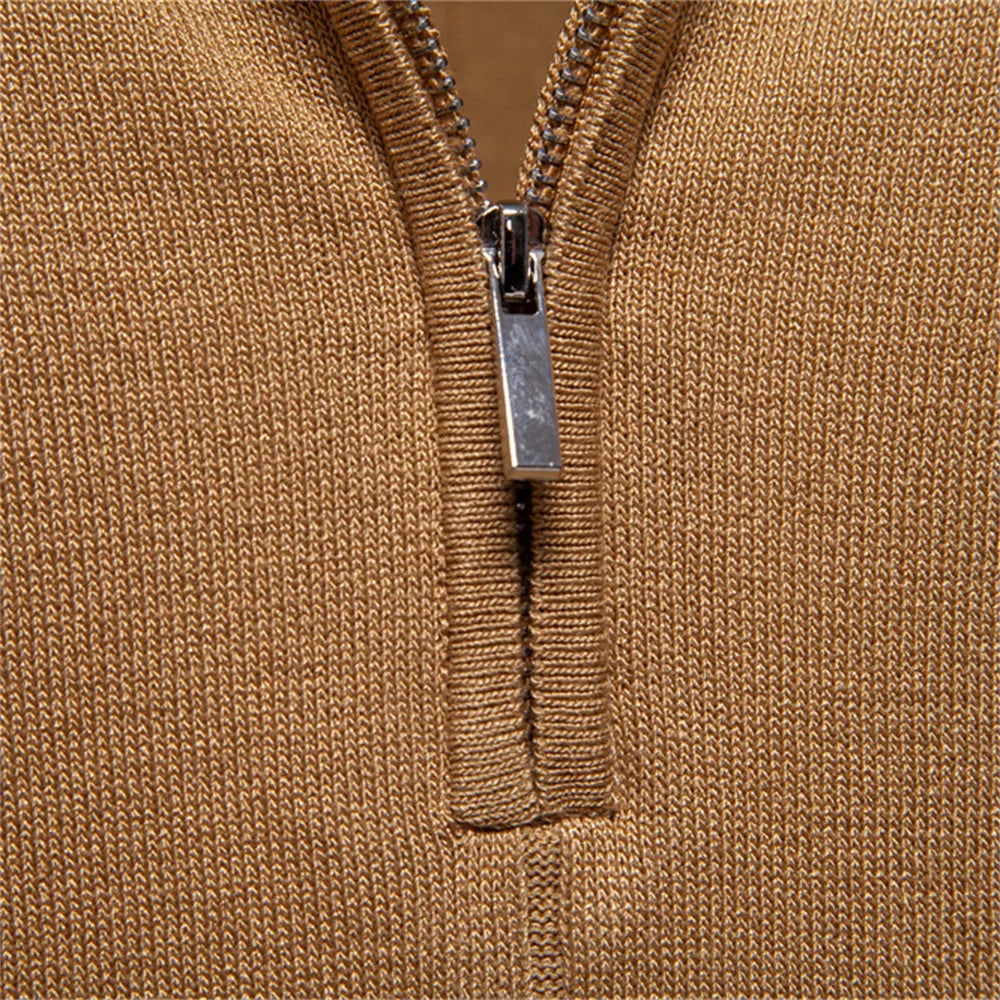 The Kensington Zip Polo — Refined Slim Fit