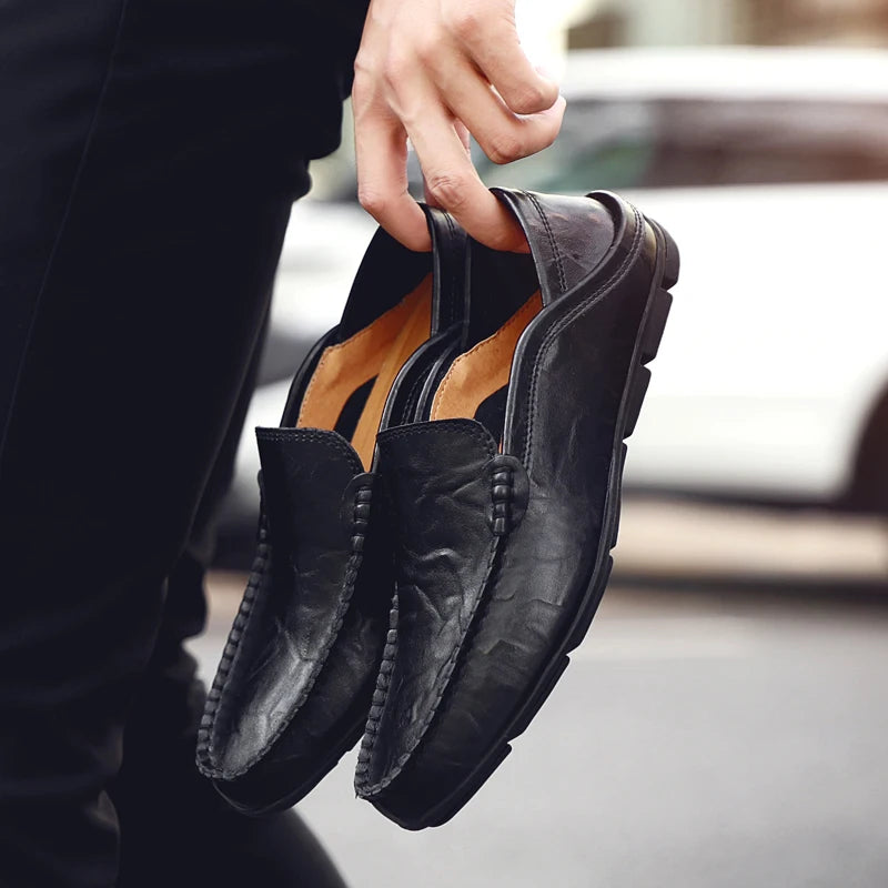 The Kensington Loafers — Timeless Leather Elegance