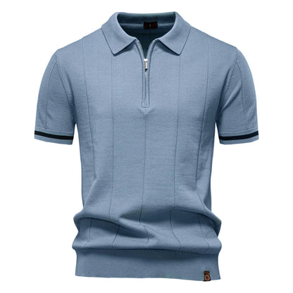 The Kensington Zip Polo — Refined Slim Fit
