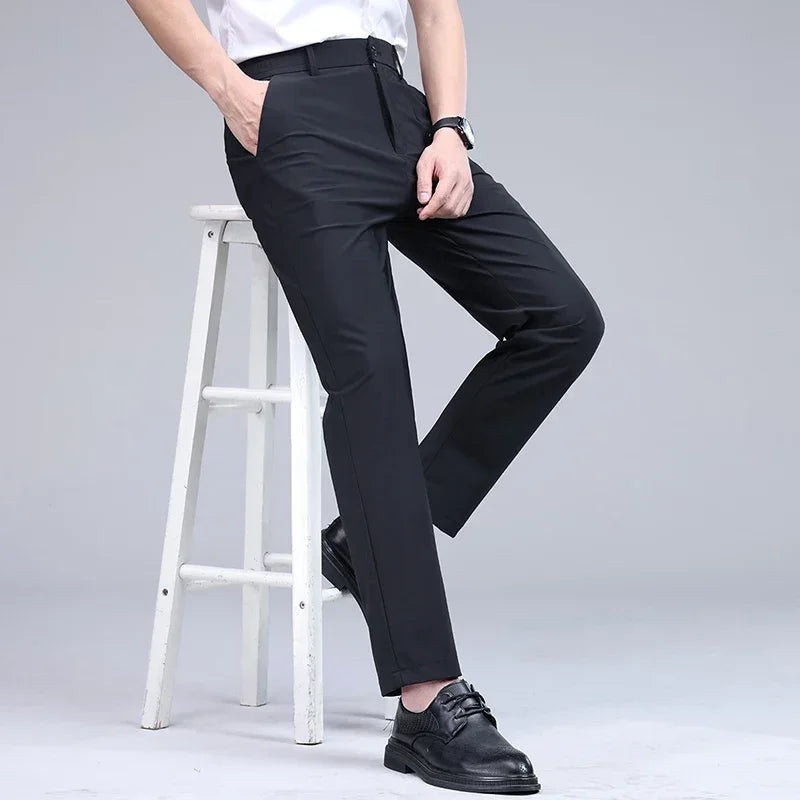 The Mayfair Silk Trousers — Lightweight Executive Fit