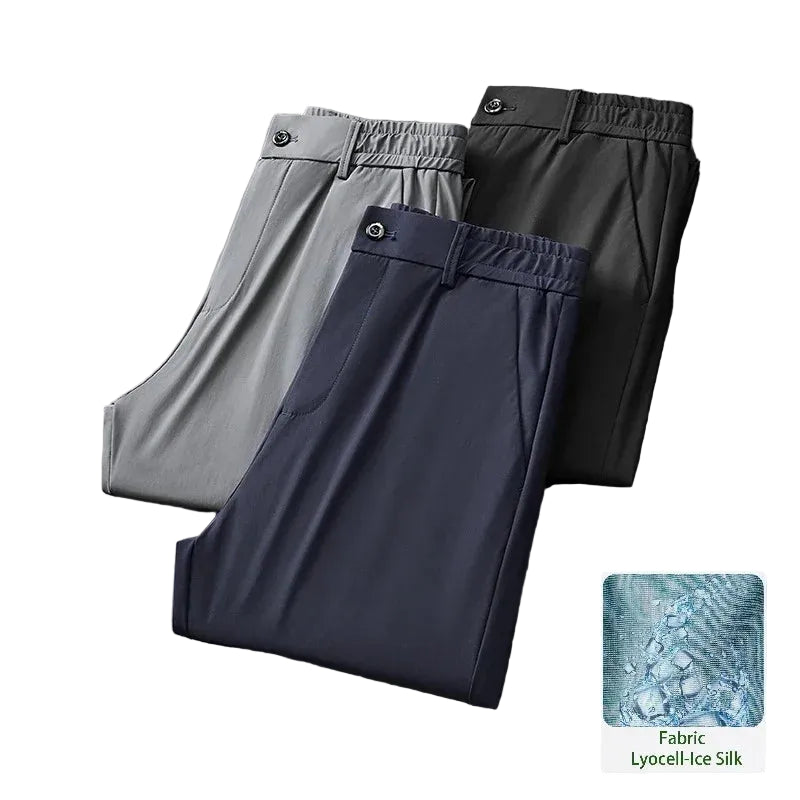 The Mayfair Silk Trousers — Lightweight Executive Fit