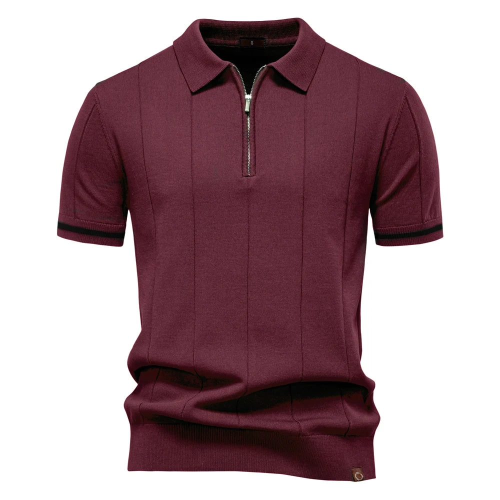 The Kensington Zip Polo — Refined Slim Fit
