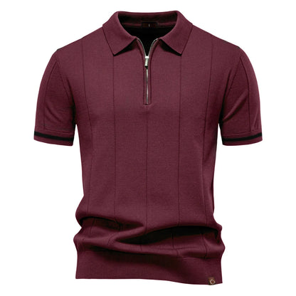 The Kensington Zip Polo — Refined Slim Fit