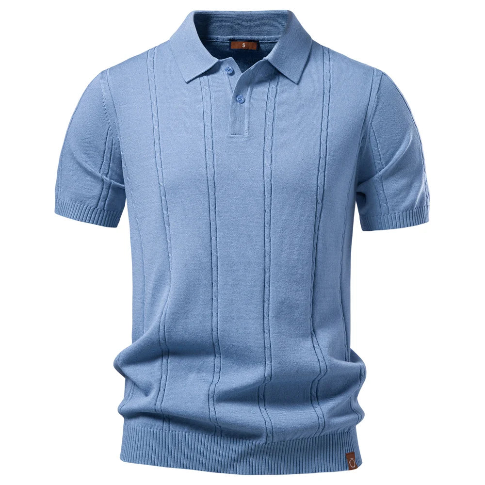 The Kensington Stripe Polo — Breathable Summer Fit