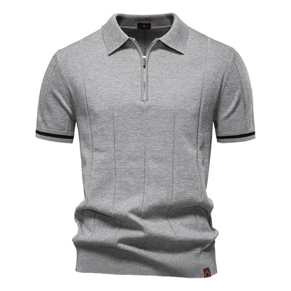 The Kensington Zip Polo — Refined Slim Fit