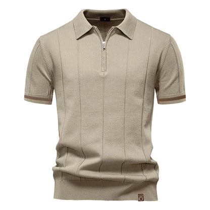 The Kensington Zip Polo — Refined Slim Fit