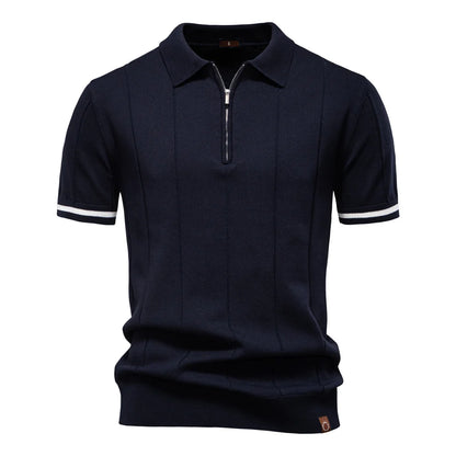 The Kensington Zip Polo — Refined Slim Fit