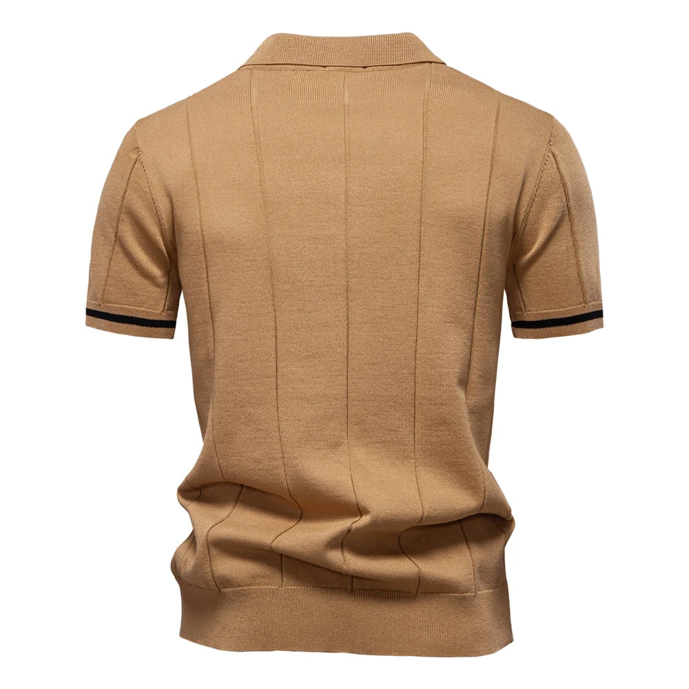 The Kensington Zip Polo — Refined Slim Fit
