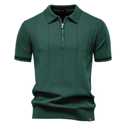 The Kensington Zip Polo — Refined Slim Fit