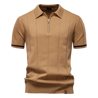 The Kensington Zip Polo — Refined Slim Fit