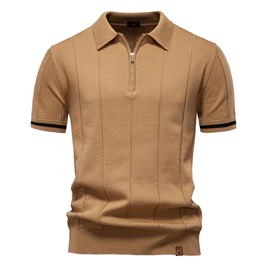 The Kensington Zip Polo — Refined Slim Fit